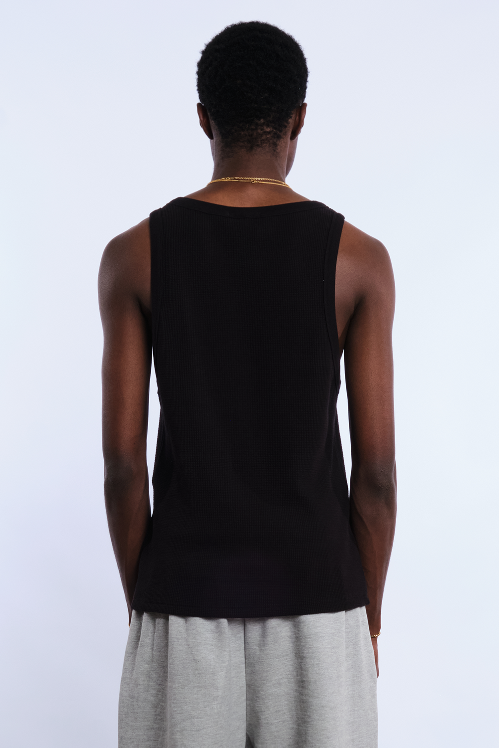 Waffle Vest Black
