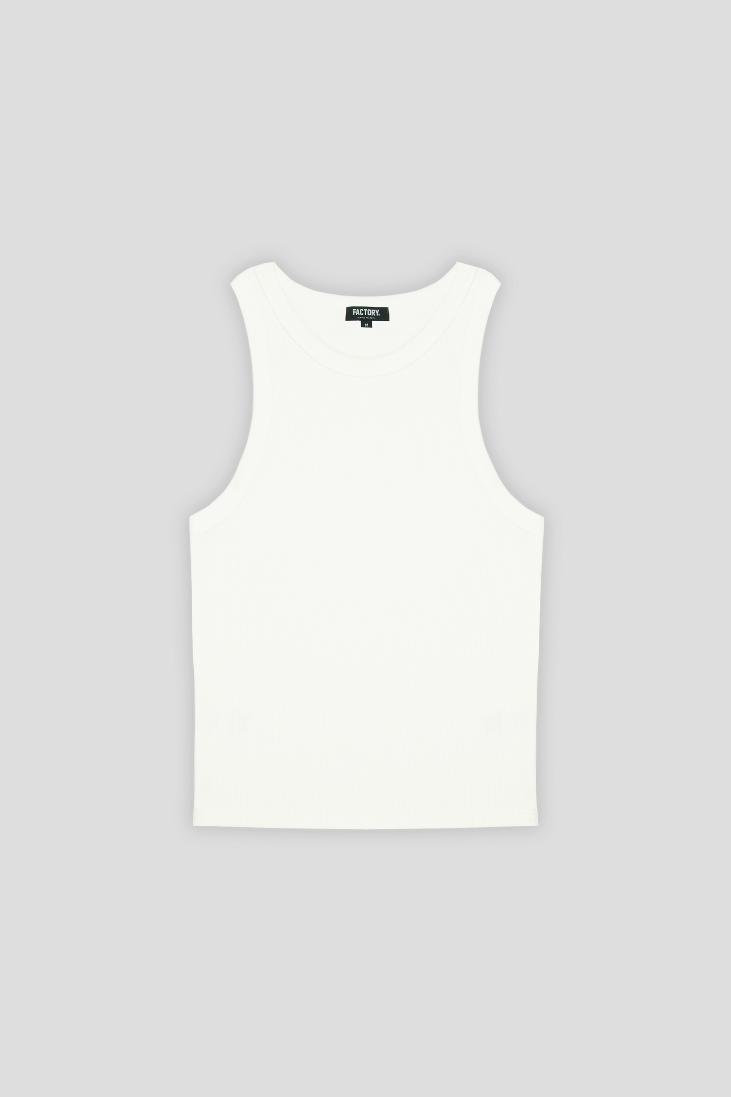 Waffle Vest White