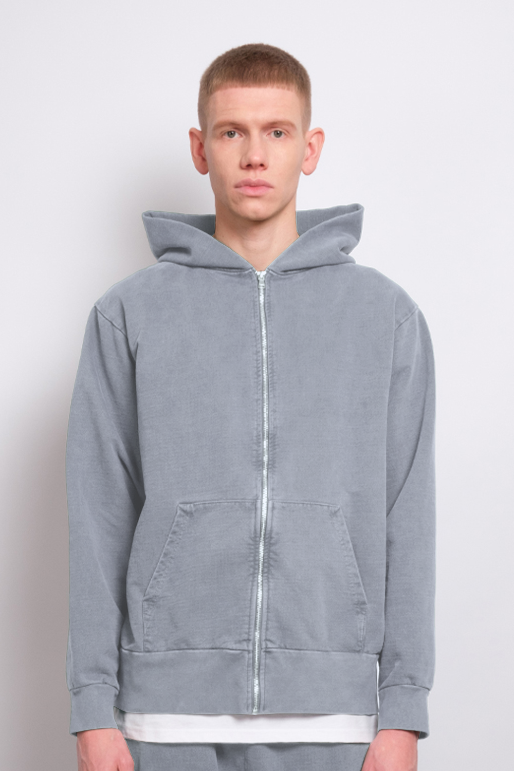 Atelier Zip Hoodie Steel