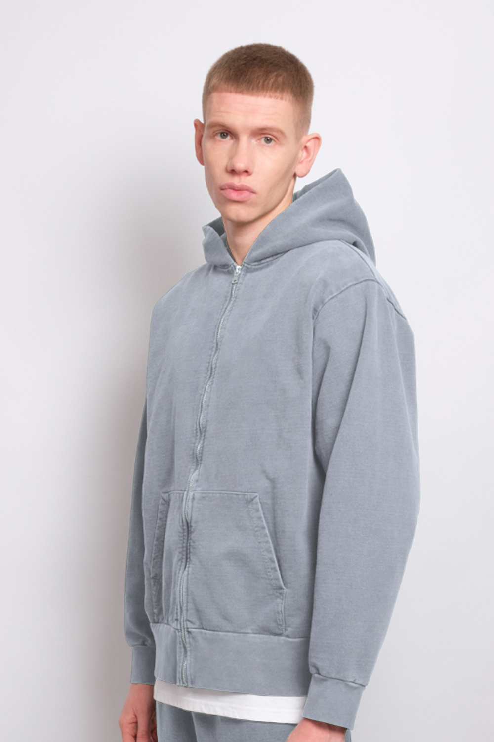 Atelier Zip Hoodie Steel