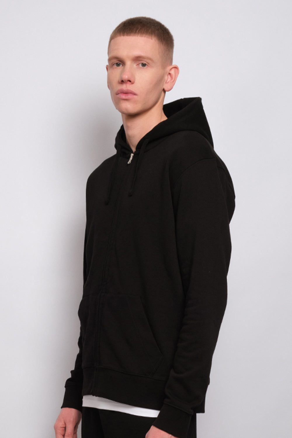Industry Zip Hoodie Black