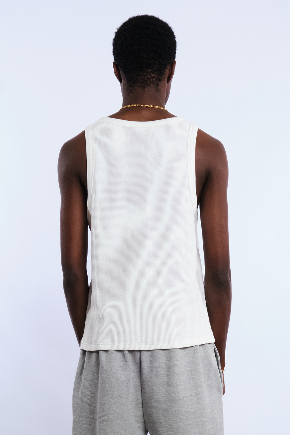 Waffle Vest White
