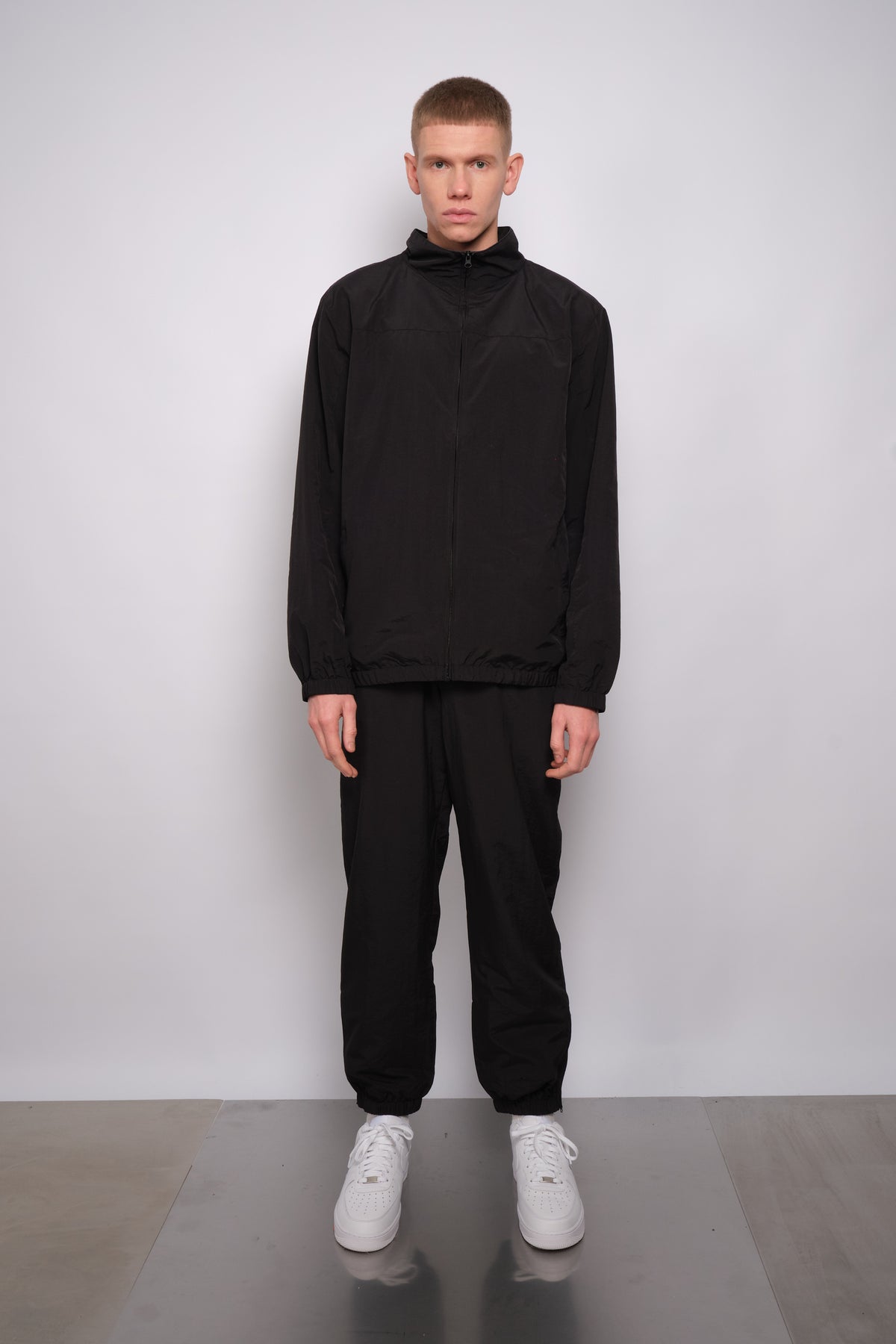 Industry Nylon Tracksuit Black