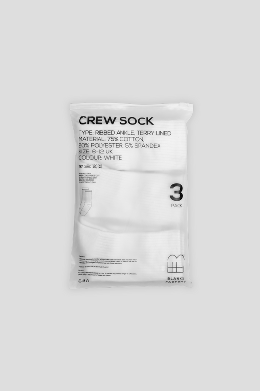 Crew Socks 3-Pack White