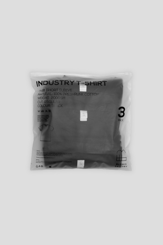Industry T-shirt 3-Pack Black
