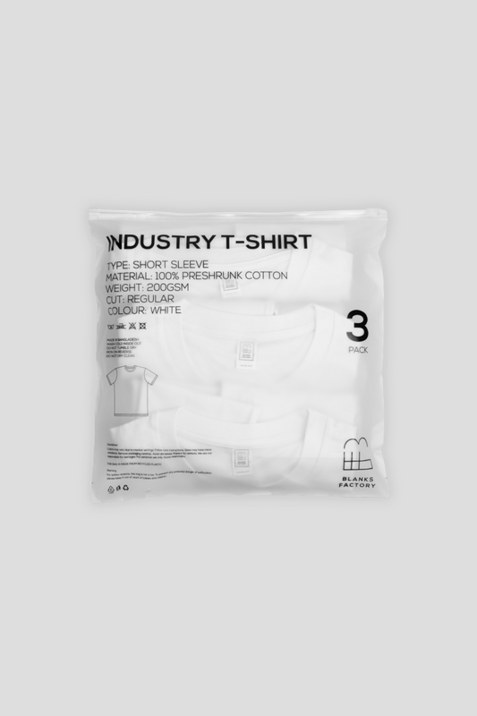 Industry T-shirt 3-Pack White