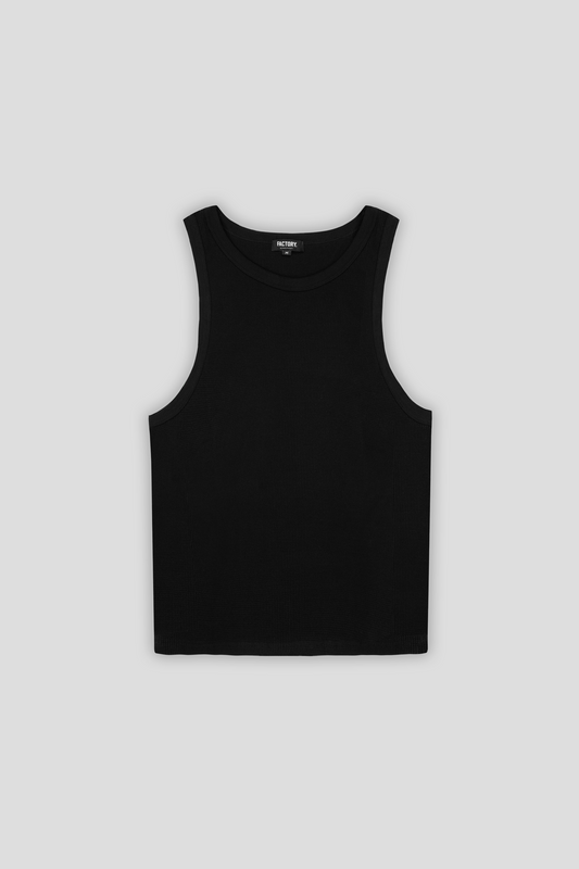 Waffle Vest Black