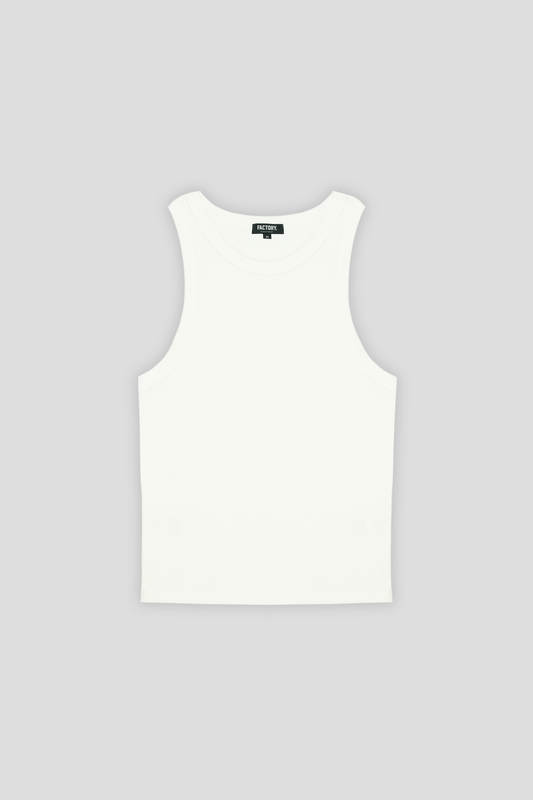 Waffle Vest White