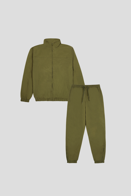 Industry Nylon Tracksuit Khaki