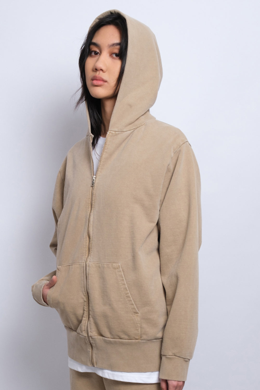 Atelier Zip Hoodie Sand