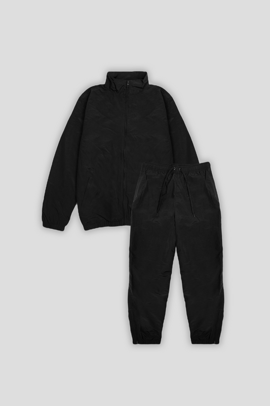 Industry Nylon Tracksuit Black