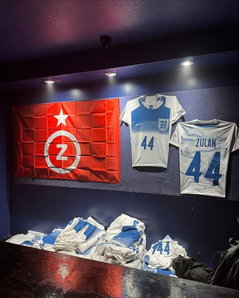 The merch stand at Zulan's headline show at Electric Brixton